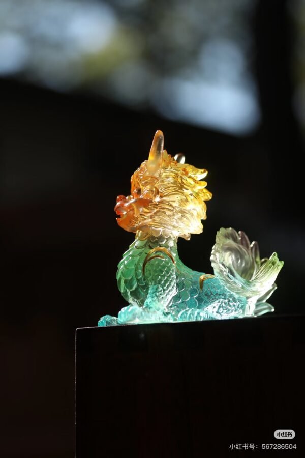 #222 Glazed Dragon glass  gift