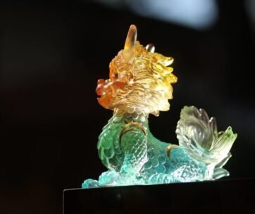 #222 Glazed Dragon glass gift