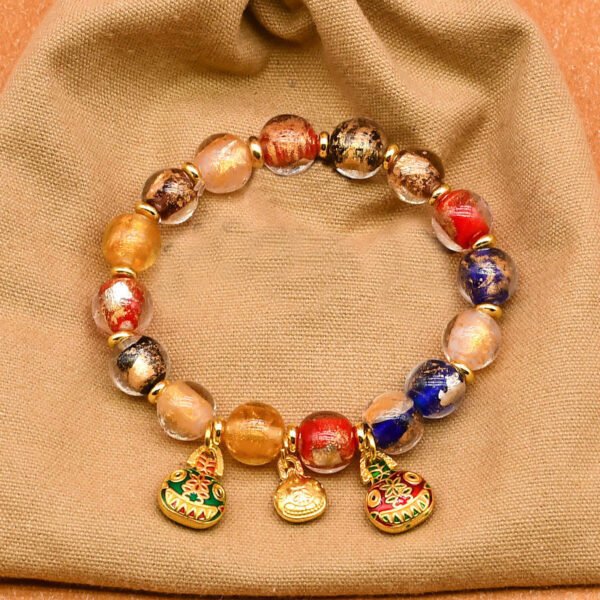 #555Five-way lucky glass blessing bracelet - 图片 2
