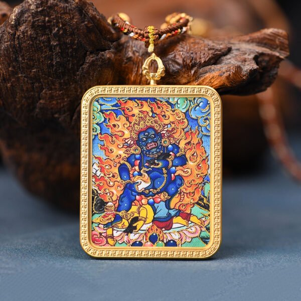 #888 Black God of Wealth Thangka