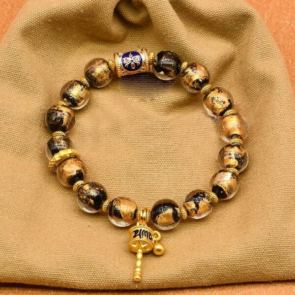 #555Five-way lucky glass blessing bracelet - 图片 5