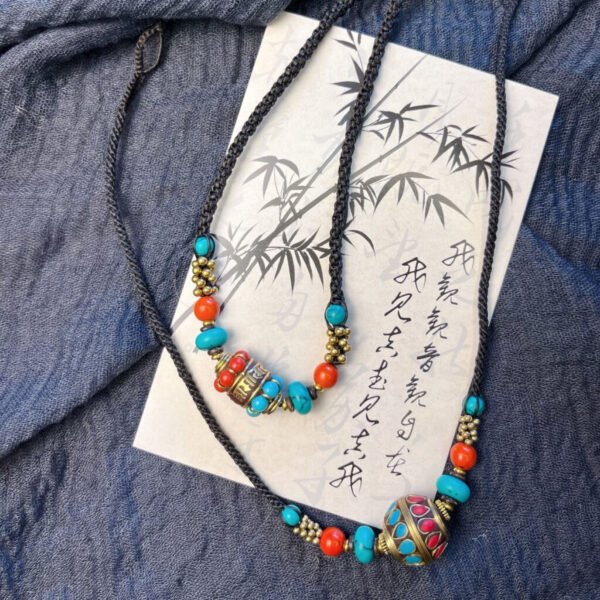 #777 Tibetan lucky beads necklace